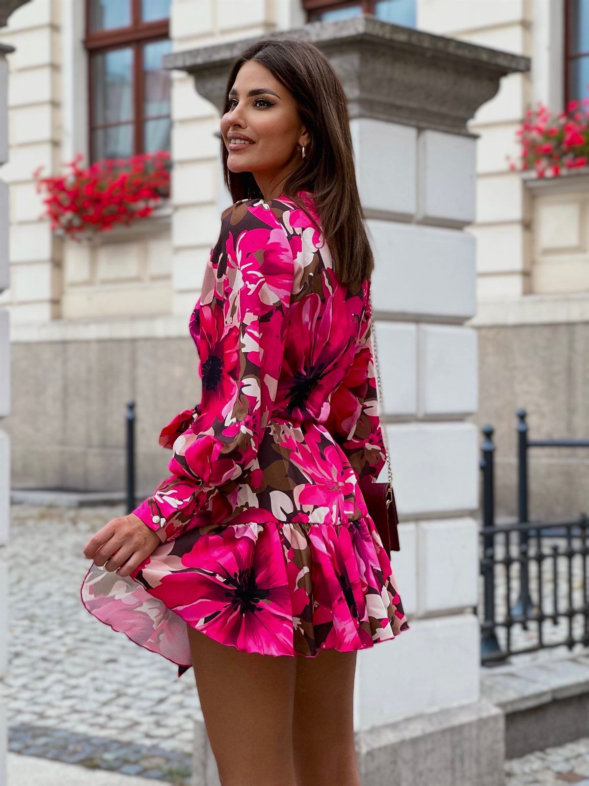Vestido ANNA - Flores Rosa Claro