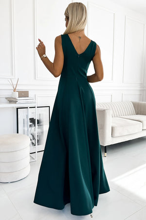 Vestido Longo CINDY com Decote - Verde
