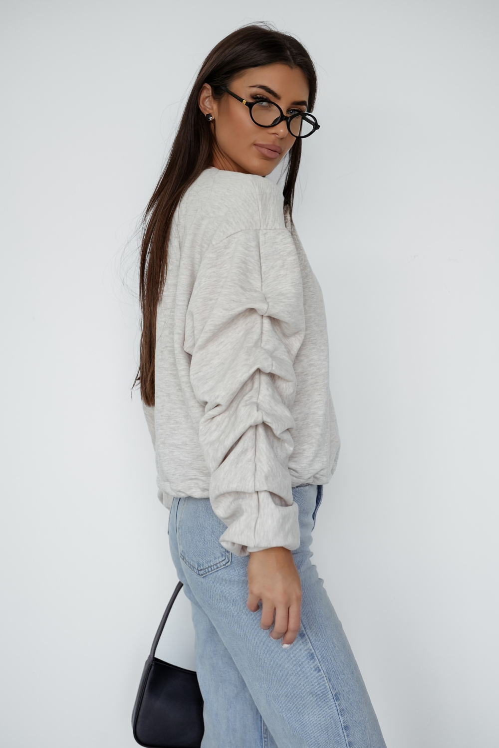 Sweatshirt REMY Retro - Bege Mesclado