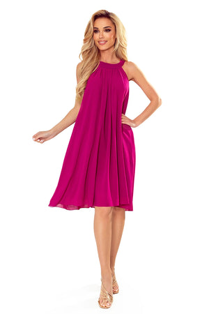 Vestido de Chiffon ALIZEE - Fúcsia