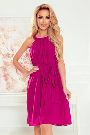 Vestido de Chiffon ALIZEE - Fúcsia