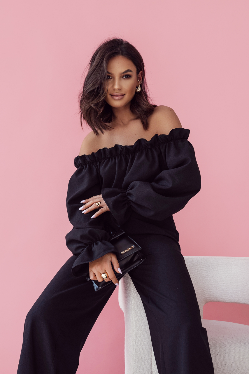 Conjunto de Linho MIA - Preto – vista 2