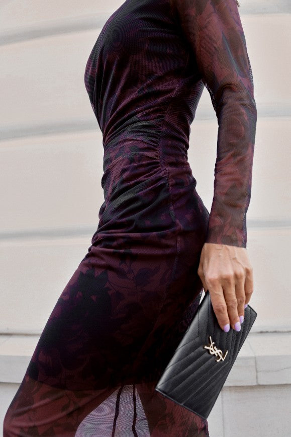 Vestido de Tule LUSH - Folhas