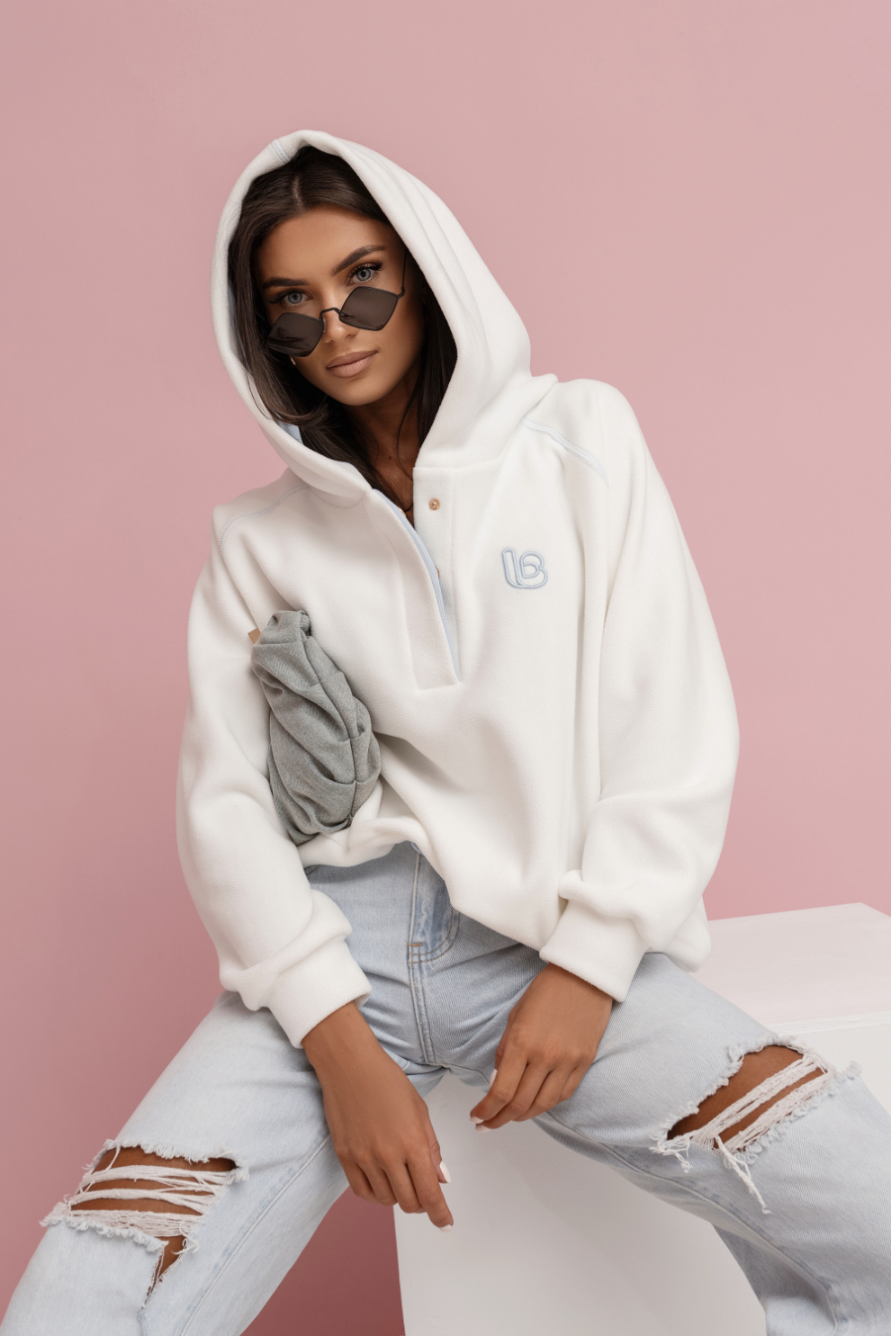 Sweatshirt Polar LOOM - Cru e Azul Claro – vista 2