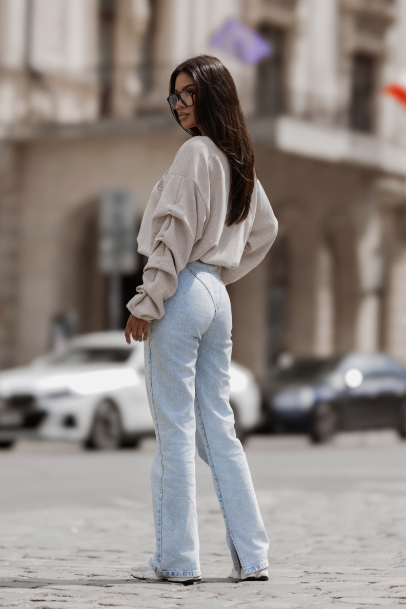 Sweatshirt REMY Retro - Bege Escuro Mesclado