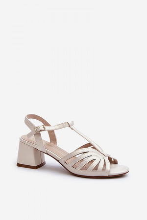 Sandálias de tacão modelo 198815 Um passo em frente no estilo
