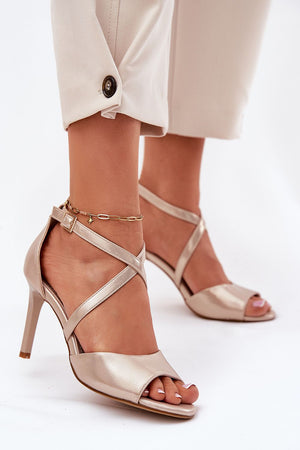 Sandálias de tacão modelo 212832 Pise com estilo