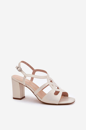 Sandálias de tacão modelo 212837 Pise com estilo
