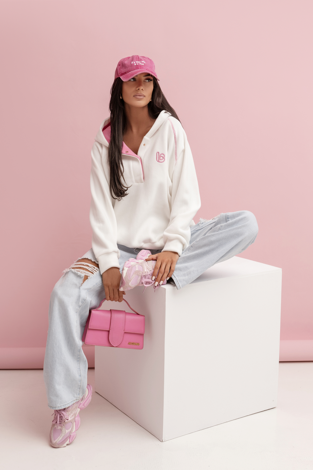 Sweatshirt Polar LOOM - Cru e Rosa Claro – vista 2