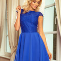 Vestido MARTA com Renda - Azul Real