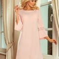 Vestido MARGARET com Mangas de Renda - Rosa Pastel