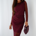 Vestido de Tule LUSH - Bordô