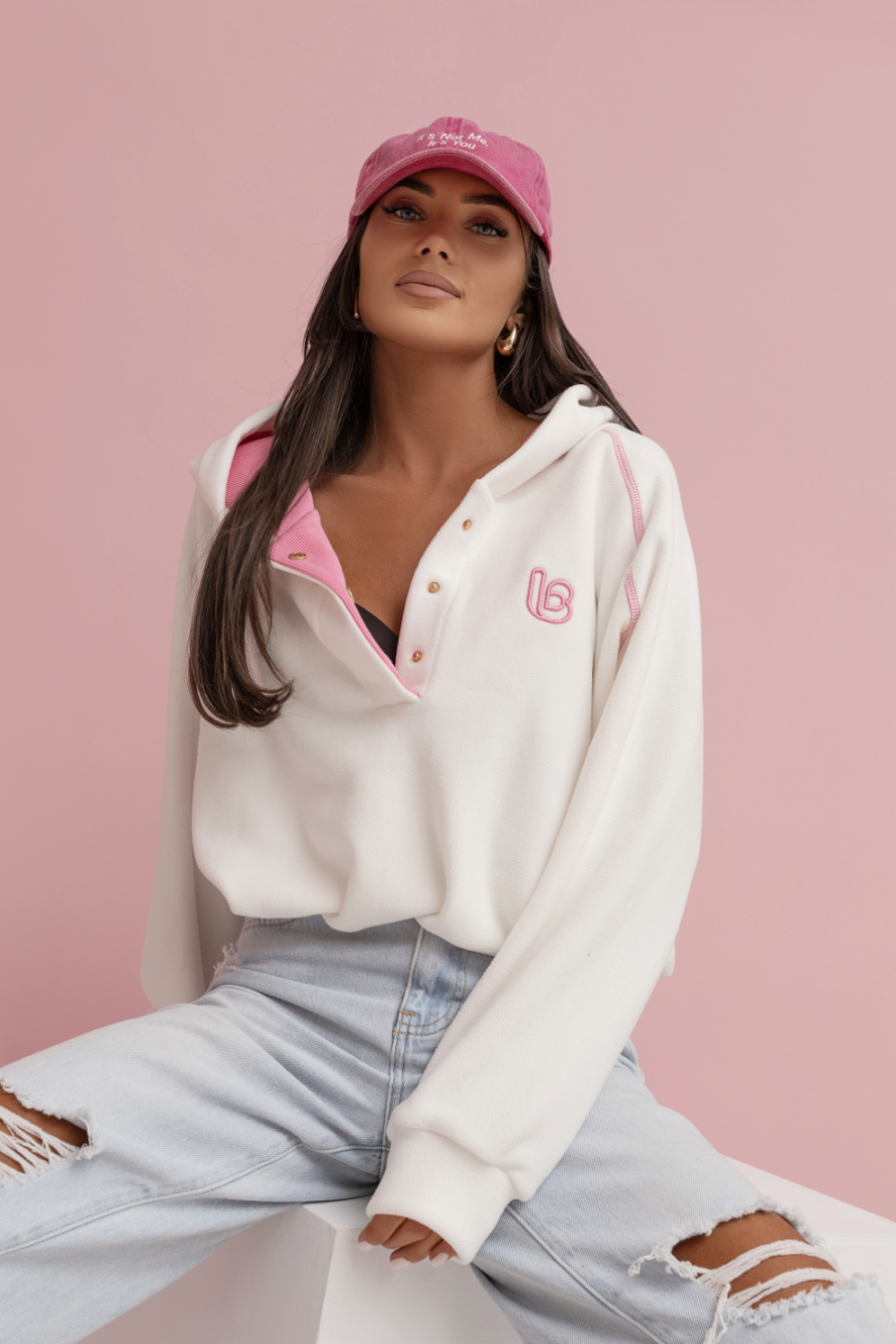 Sweatshirt Polar LOOM - Cru e Rosa Claro