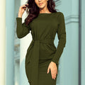 Vestido Longo com Cinto de Atar - Caqui