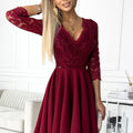 Vestido NICOLLE Assimétrico com Costas Mais Compridas - Bordô