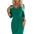 Vestido Plissado IRIS com Decote - Verde Garrafa