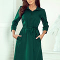 Vestido Midi SANDY com Folhos - Verde