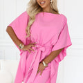 Vestido SOFIA BUTTERFLY com Cinto - Rosa Doce