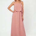 Vestido Longo de Verão com Alças - Rosa Pó
