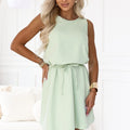 Vestido Trapézio VICTORIA sem Mangas com Cinto