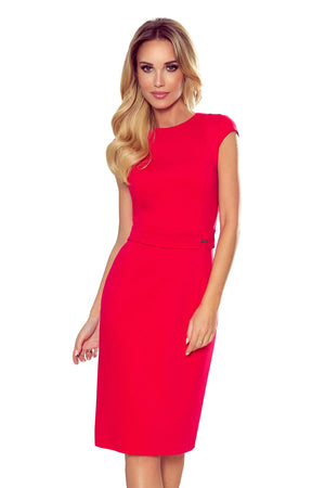 Vestido Midi TAMARA com Cinto - Vermelho