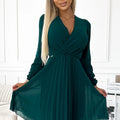 Vestido de Chiffon Plissado ISABELLE - Verde