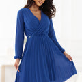 Vestido Plissado ISABELLE - Azul Celeste