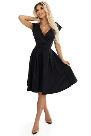 Vestido Evasé SCARLETT com Brilho — Preto — imagem 8