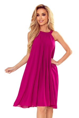 Vestido de Chiffon ALIZEE - Fúcsia