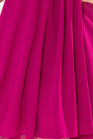 Vestido de Chiffon ALIZEE - Fúcsia
