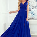 Vestido Longo ELENA com Decote e Laços nos Ombros