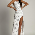 Vestido de Cetim às Bolinhas