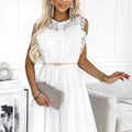 Vestido GRETA com Renda e Cinto Dourado