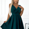 Vestido MAYA com Costas Alongadas e Cinto - Verde