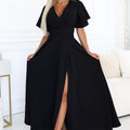 Vestido Longo JENNIFER com Fenda - Preto