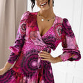 Vestido ANNA - Padrão Boho Rosa Claro