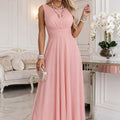 Vestido Longo ELIRA em Tule com Decote Redondo