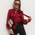 Camisola de cetim VIVIENNE - Borgonha