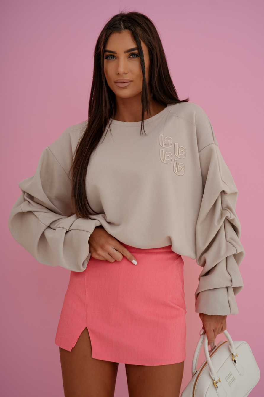 Sweatshirt REMY Retro - Bege