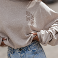 Sweatshirt REMY Retro - Bege Escuro Mesclado