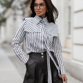 Camisa MILO às Riscas - Preto e Branco