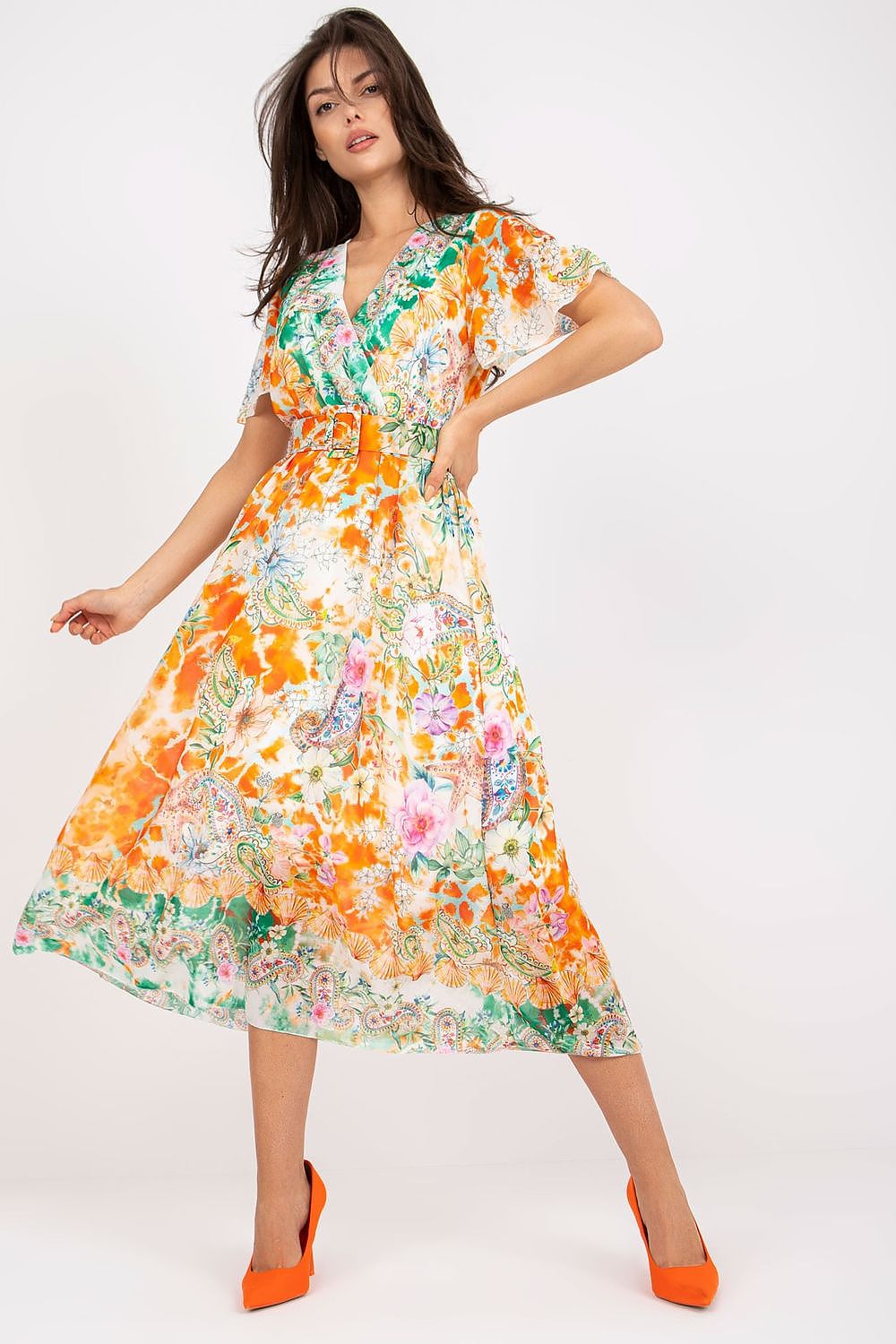  Vestido de dia modelo 196204 Itália Moda