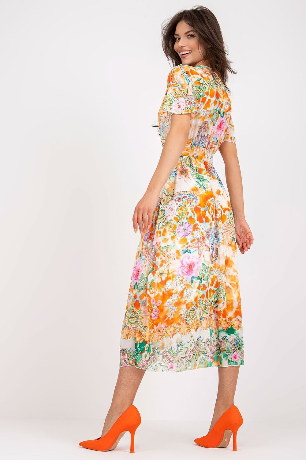  Vestido de dia modelo 196204 Itália Moda