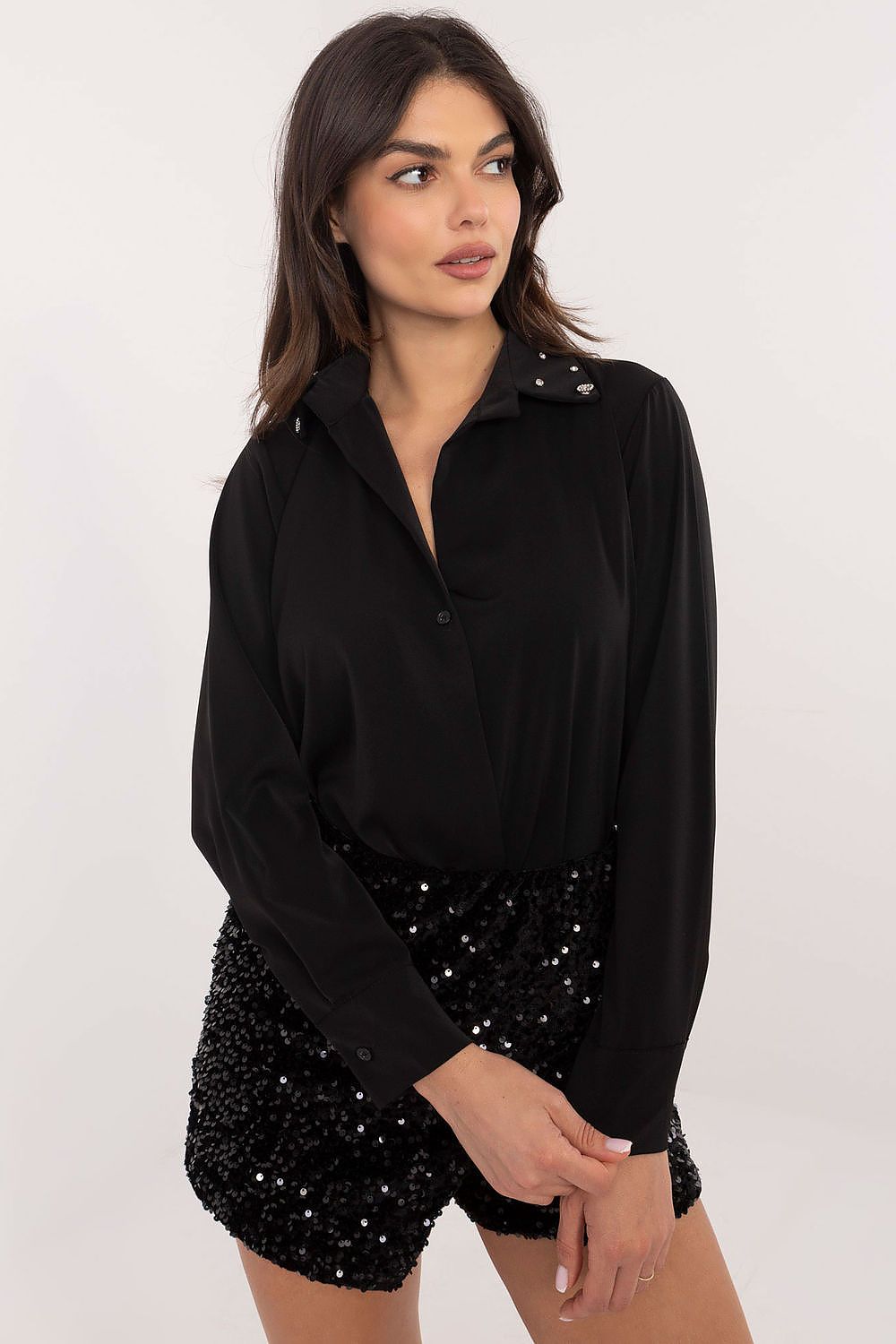  Camisa de manga comprida modelo 203102 Itália Moda