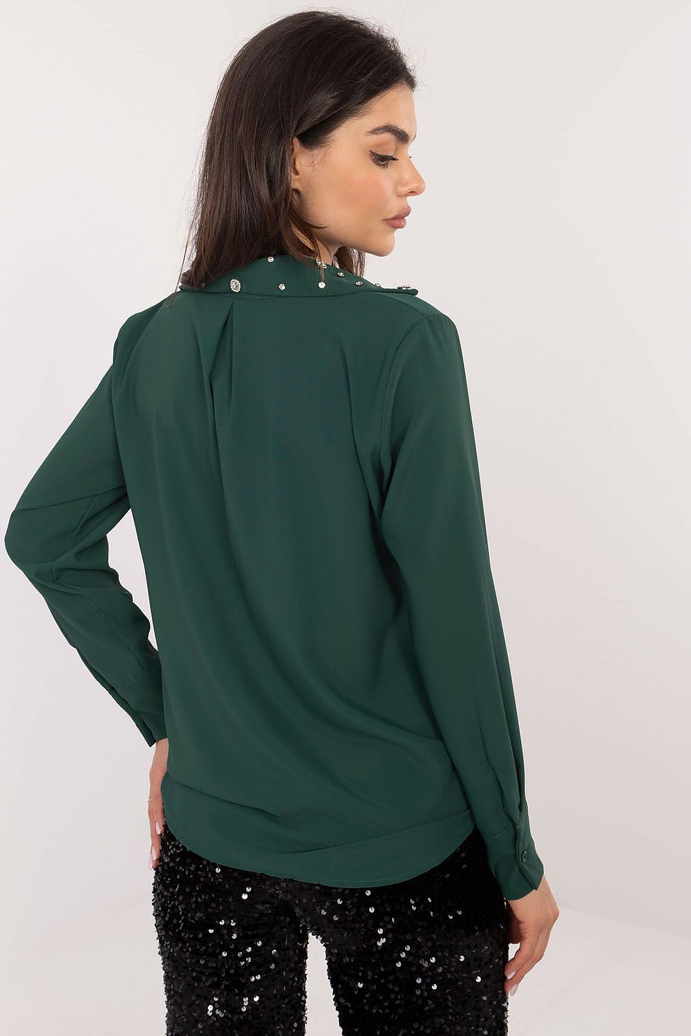  Camisa de manga comprida modelo 203103 Itália Moda