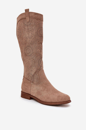  Botas de cano alto modelo 208812 Pise com estilo