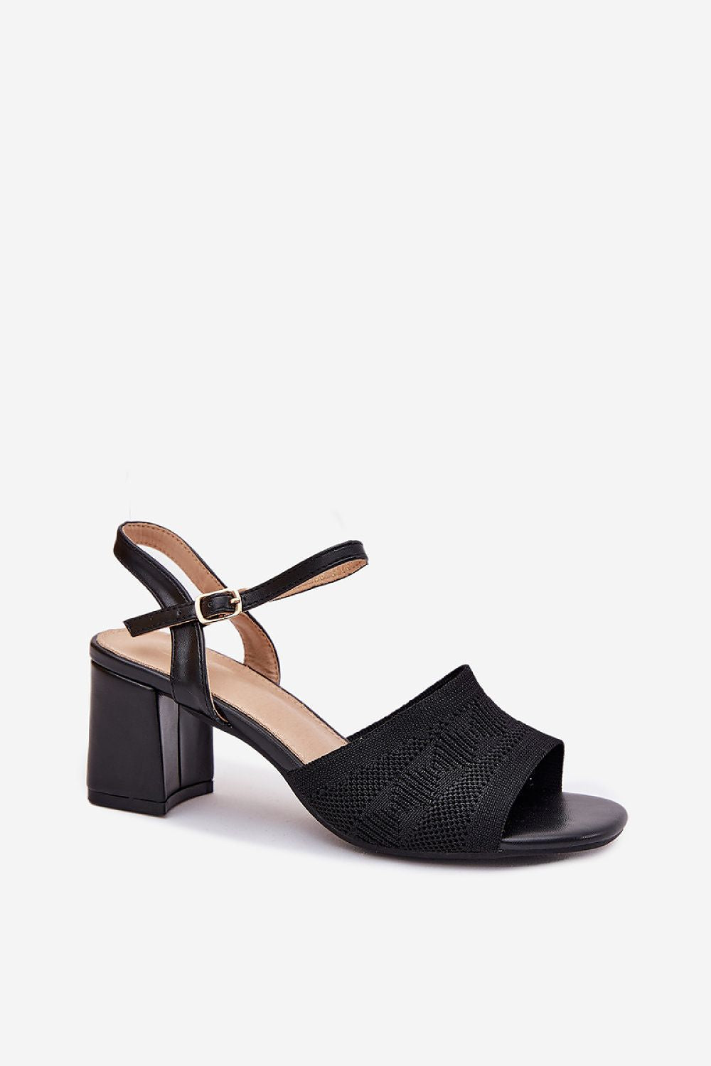  Sandálias de tacão modelo 214686 Pise com estilo