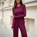 Conjunto manga longa SHIRA - Bordô