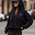 Sweatshirt Polar LOOM - Preto e Fúcsia
