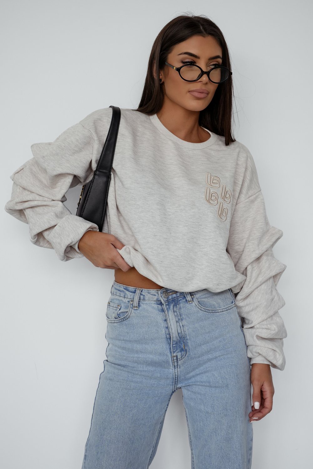 Sweatshirt REMY Retro - Bege Mesclado